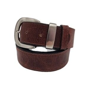 Atitlan Leather Money Belt Brown Textured Leather With Hidden Zipper Pocket